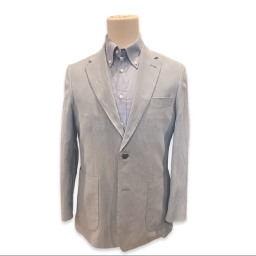 NEW- Crittenden 40R Men’s Light Blue Silk & Linen Sport Coat.